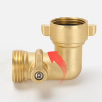 Shut Stop Valve Hose Connector Angled Design Brass Elbow Valve for Lawn