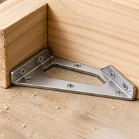 Stainless Steel L-Shaped Corner Brace Bracket for Furniture and Shelves, 90-Degree Right Angle Fastener