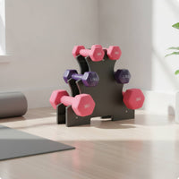 Three-Tier Dumbbell Rack Space-Saving Dumbbell Rack Stand Low-Profile for Workout Room