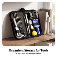 Complete Watch Repair Tool Kit | Organized Interior Layout, Watch Repair Kit, for Replacement