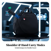 Large Capacity Racket Bag Detachable Shoulder Strap Racket Tote Bag Quilted Sports Backpack Versatile-Sport Use Athletic