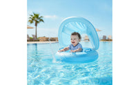 Sun Protection Swim Seat with Canopy Stable Pool Buoyant Seat with Canopy Long-Lasting Baby Swim Buoyant Seat Portable for Swimming Beginners