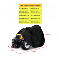 Protection ATV Cover Dustproof Four-Wheeler Cover Elastic Hem All-Weather Vehicle Tarp for Outdoor Storage