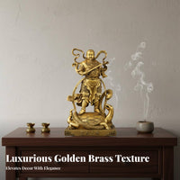 Brass God Statue Golden Color for Tabletop