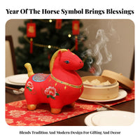 Year of the Horse Plush Toy, Zodiac Horse Doll, Lucky Symbol, Kids Gift