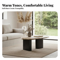 Wabi-Sabi aesthetic Sculptural Low Table Natural Aesthetic Bean-Shaped Coffee Table Irregular Shape Living Room Furniture Minimalist Design for Apartment Dwellers, Homeowners, Interior Designers, Lounge Area, Home Office, Bedroom
