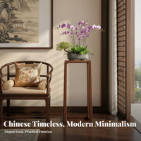 Tall Square Flower Table Sturdy Construction Plant Stand Stable Frame Elegant Design for Homeowners, Hosts, Balcony, Entryway