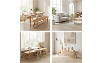 Solid Wood Wooden Bench Modern Dining Bench Natural Furniture Multi-Purpose