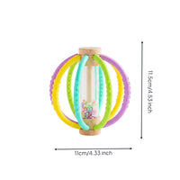 Early Educational Baby Rattle Fine Manual Skills Development Silicone Wood Teether Phthalate-Free Safe for Infants, Toddlers