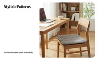 Non-Slip Square Chair Cushion Thickened Square Chair Cushion with Ties Wear-Resistant for Office, Kitchen