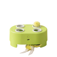 Rechargeable Cat Toy with Feather Teaser Interactive Electric Cat Toy Automatic Handsno-Cost for Kittens