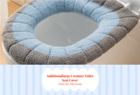 Plush Toilet Seat Pad, Enlarged, Soft, Nordic, Comfortable