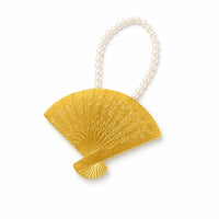 Ornamental Wall Accent Fan-Shaped Decorative Wall Ornament Gold-Colored