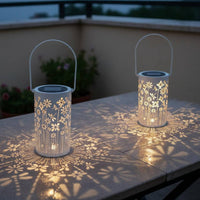 Waterproof Dragonfly Cutout Lantern Auto On/deactivate Hollow Metal Solar Lantern Outdoor Lighting for Patio