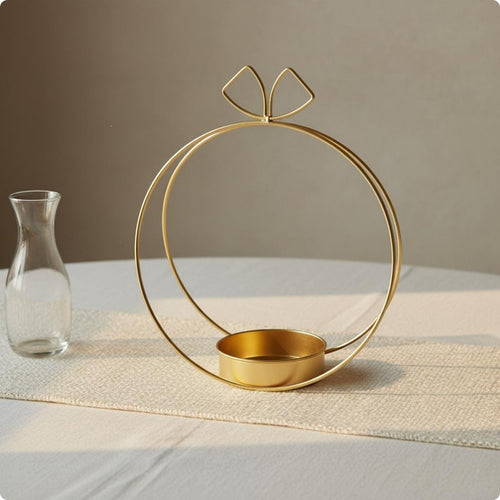 Gilded Geometric Flower Holder Decorative Occasion Decor Sturdy for Nuptials