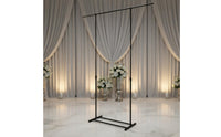 Easy to Decorate Wedding Arch Stand Stable Base Black Iron Display Rack Heavy Duty Photo Backdrop Stand Anti-Rust for Party Decorators, Engagement, Living Room