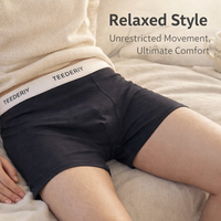 Elastic High Waist Men's Underwear with Lining for Daily Use, Breathable Boxers, Comfortable Everyday Wear