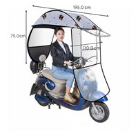 Electric Motorcycle Rain Cover, Sunshield Umbrella, Windproof and Rainproof E-Bike Cover, Universal Fit, Thickened and sturdy Shelter