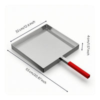 Square Griddle Pan Uncoated Square Griddle Induction-Compatible Flat Skillet for Home Cooks, Stovetop Grilling, Commercial Kitchens, Outdoor Cooking