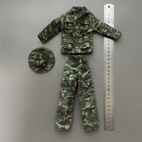 1/6兵人 丛林迷彩 衣服 裤子 帽子 士兵 配角 散件 模型