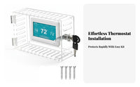 Tamper-Resistant Thermostat Lock Box with Key Sturdy Wall-Mounted Thermostat Cover Universal Ventilated for Landlords, Offices, Schools, Home