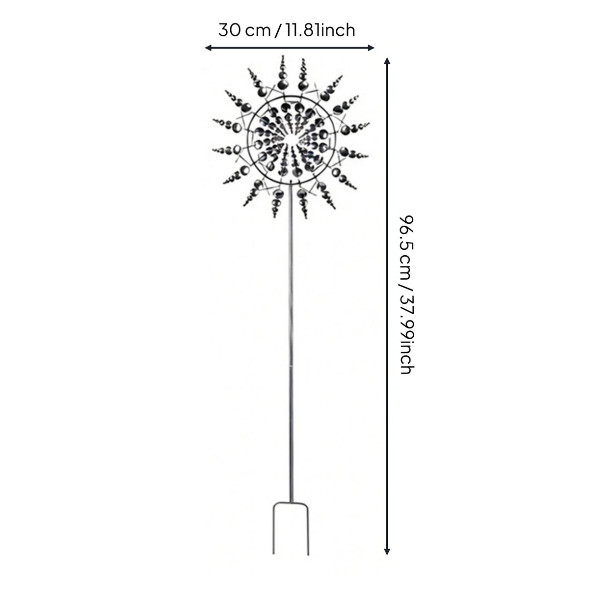 Metal Moving Wind Rotator Weatherproof 3D Garden wind catchers Retro Style Outdoor Decoration for Yard