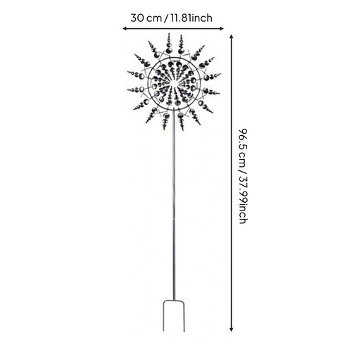Metal Moving Wind Rotator Weatherproof 3D Garden wind catchers Retro Style Outdoor Decoration for Yard