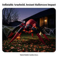 Halloween Inflatable Arachnid | Festive Yard Display, Lightweight Polyester Material, for Garden
