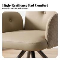 Swivel Barrel Chair High Weight Capacity Upholstered Tub Chair for Study, Adults