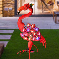 Flamingo Stake Light Openwork Design Solar Flamingo Light Water Resistant