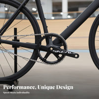 144 BCD Crankset Aluminum Alloy Fixed Gear Crankset Lightweight Track Bike Chainset for Biking Hobbyists, Everyday Cyclist S, Velodrome, Commuting