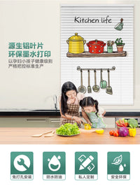 双晖厨房百叶窗帘铝合金免打孔防油防晒隔热遮光遮阳小窗户遮挡帘 11722厨房风景线 平方米