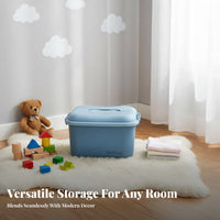 Lidded Tote with Handle Portable Household Storage particlesresistant for Home, educators