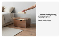 C-Shaped Accent Table Retro-Modernperiod Modern Nightstand Designer Inspired Space-Saving for Renters, Living Room, Small Spaces