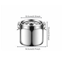 Airtight Stainless Steel Canister Cylindrical Metal Jar Easy to Clean