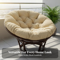 Hanging Swing Seat Cushion Soft Textile Round Hanging Basket Chair Cushion for Balcony, Living Room