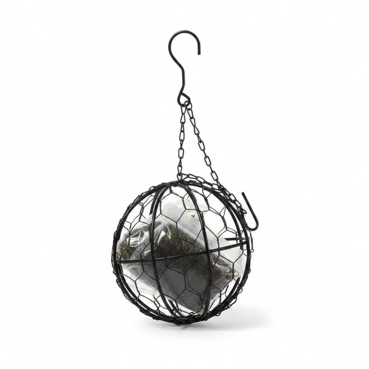 Wire Mesh Nesting Globe Rust-Resistant Bird Nester with Hanging Chain Spherical