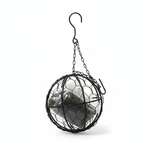 Wire Mesh Nesting Globe Rust-Resistant Bird Nester with Hanging Chain Spherical