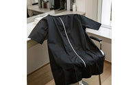 Knee-Length Barber Jacket with Zipper Closure Zippered Barber Smock Hair Repellent Salon Coat Lightweight for Barbershops