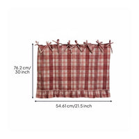 Farmhouse Oven Skirt Handmade Oven Skirt Easy to Install Tie-up Valance for Washroom