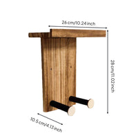 Guitar Wall Hanger Shelf Multi-Use Guitar Wall Hanger with Shelf Rustic Design Wooden Instrument Holder for Music Enthusiasts, Home Studio, Bedroom