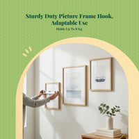 Picture Frame Hanging Hardware, Strong Hold D-Ring hangers, stable Wall Mounting for Art, Photo, Mirror