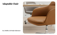 Adjustable Rolling Chair Ergonomic Backrest rotateing Seat Supports up to 250 Lbs