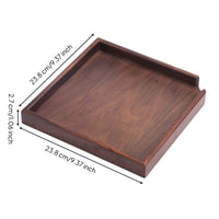 Walnut Wood Tea Evaluation Tray Smooth Tea Tray with Pouring Opening Polished Sturdy