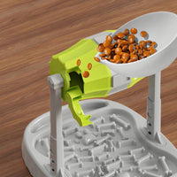 Rolling Slow Feeder Easy to Clean Anti Gulp Bowl Non-Slip Base for Indoor, Cats