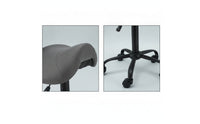 Saddle Stool with Backrest Ergonomic Saddle Stool with Wheels Height-Adjustable Furniture for Grooming Salon