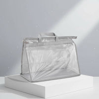 Clear Purse Storage Bag With Handles Transparent Handbag Dust Cover for Wardrobe