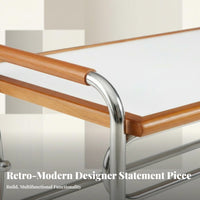 Wood Top Metal Frame Coffee Table Modernist Design Rectangular Coffee Table Small Apartment Perfect for Retro Aesthetic
