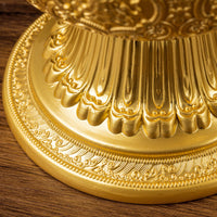 High-Footed Eight Auspicious Symbols Water Offering Bowl for Buddhist Altar