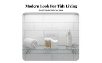 Triple-Compartment Cotton Swab and absorbent disc Holder Transparent Design for Dressing Table, Bedroom